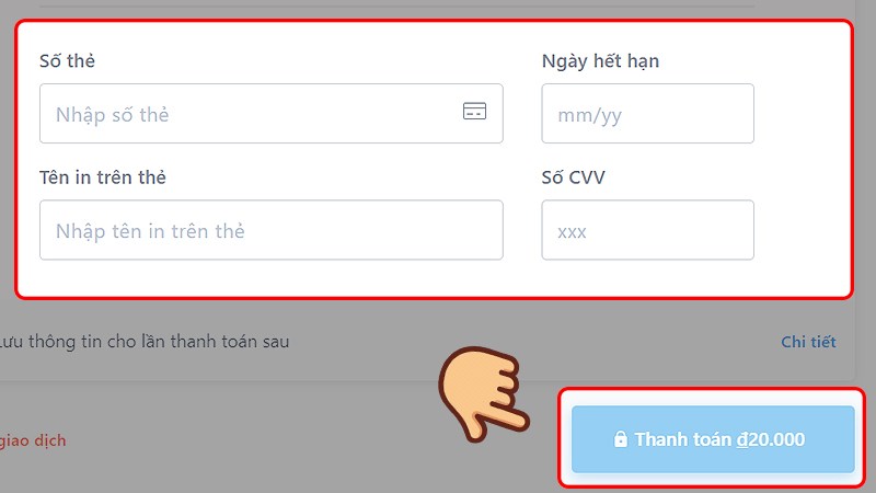 Thẻ VISA/MasterCard 2
