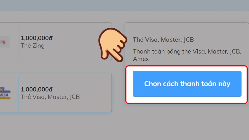 Thẻ VISA/MasterCard 1