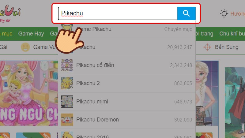 Hướng dẫn chơi Pikachu online trên web 1