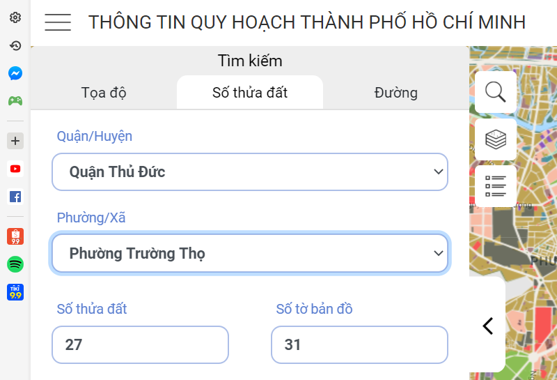 C&aacute;ch xem quy hoạch đất với app TTQH TP.HCM