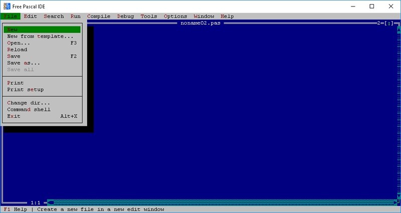 Chọn New để mở trang mới