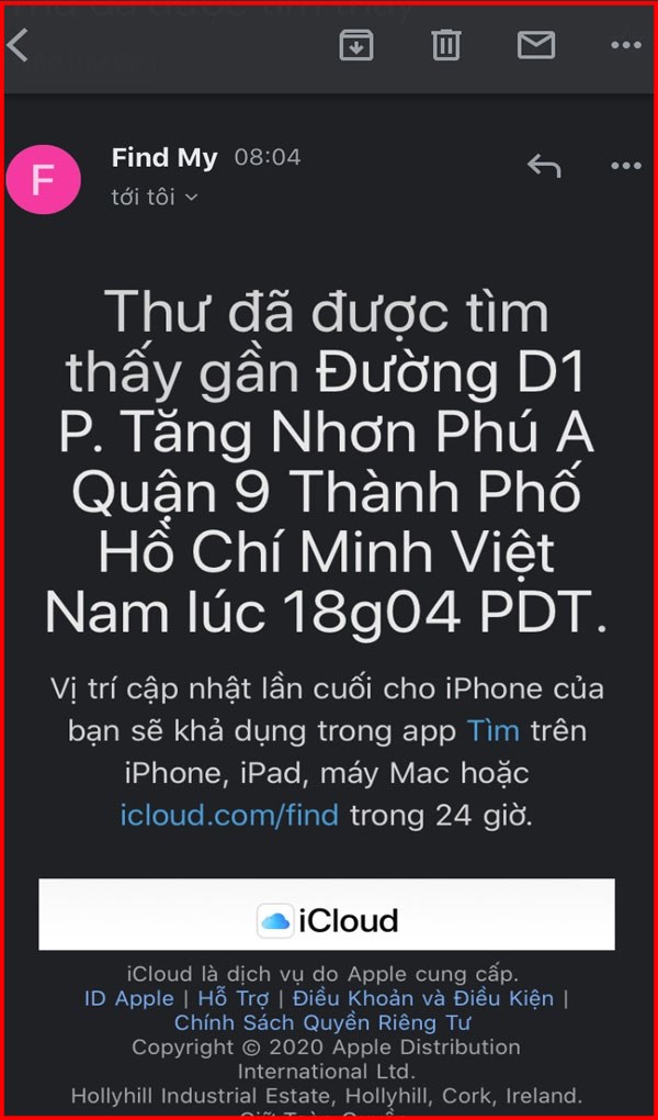 Tìm iPhone khi bằng Find iPhone khi điện thoại mất đang ngoại tuyến B5