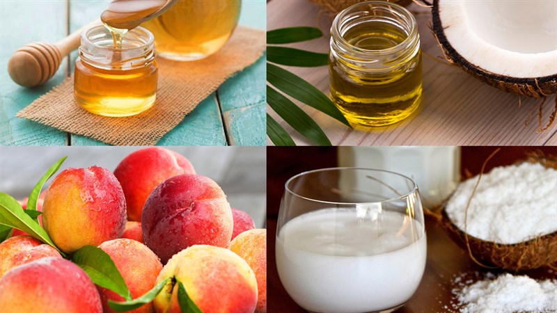 Nguyên liệu món ăn kem đào cốt dừa và kem đào chanh mật ong