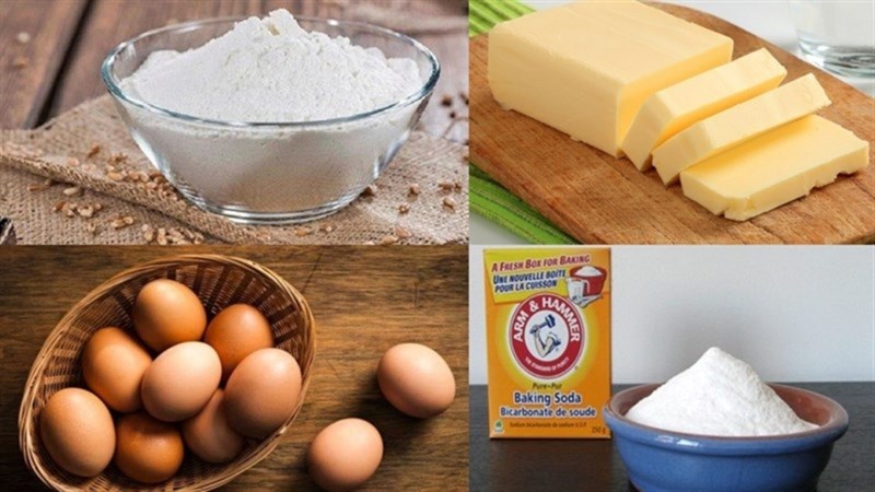 Nguyên liệu làm bánh bông lan sữa hấp