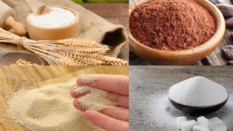 Nguyên liệu món ăn bánh bao nấm nhân đậu xanh