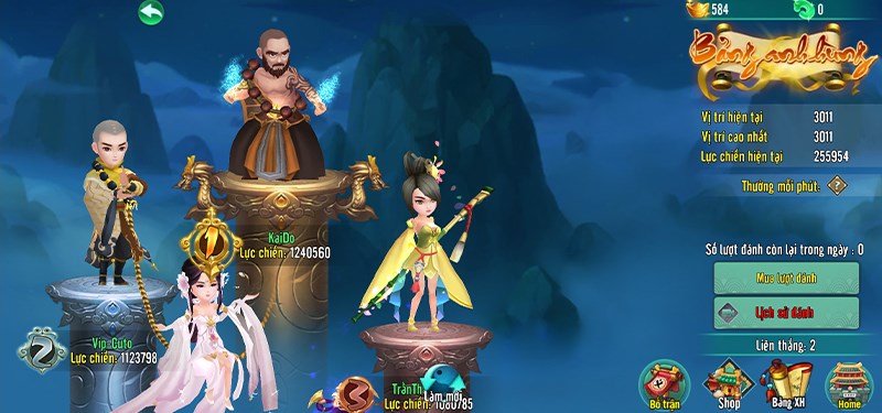 Giao diện Bảng anh h&ugrave;ng