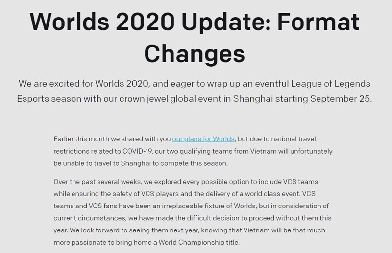 Th&ocirc;ng tin từ Riot