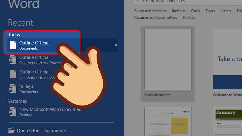 mở lại file xml