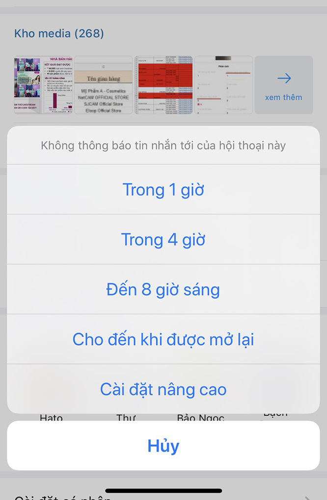 không nhận thông báo zalo