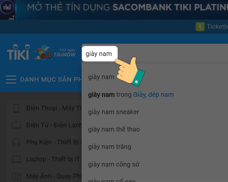 Nhập tìm kiếm tên sản phẩm