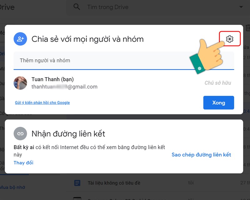 Cách mở và kiểm soát quyền truy cập file, link Google Drive đơn giản