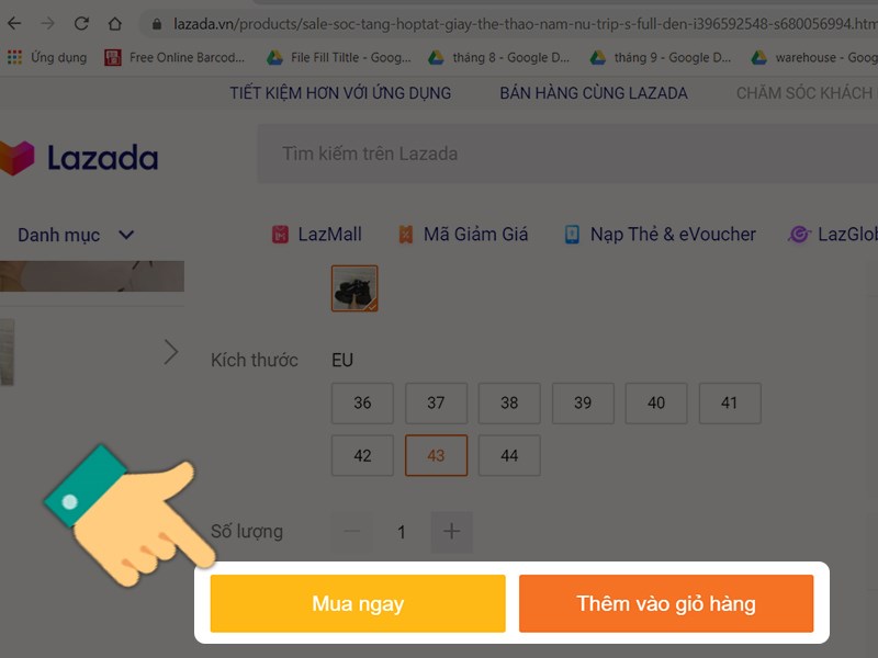 Chọn sản phẩm muốn mua