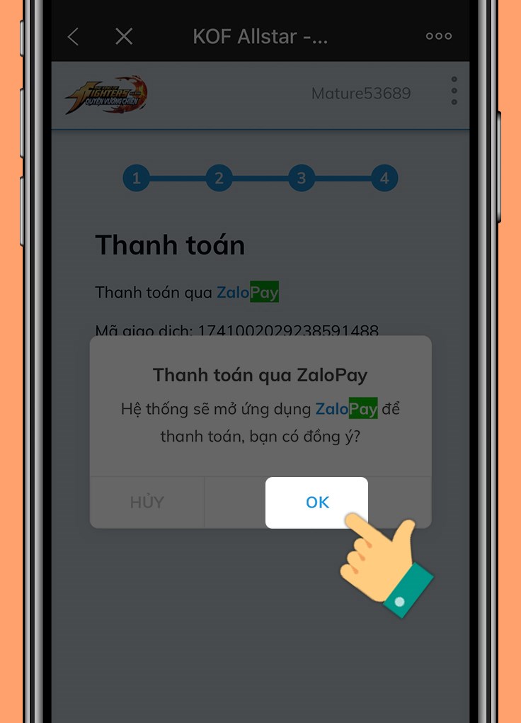 Xác nhận mở ví ZaloPay 