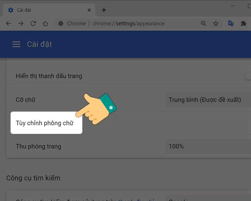 Hãy khám phá thế giới trên internet với những từ khóa được phóng to cực kỳ rõ nét trên trang web Google Chrome. Bạn có thể thoải mái đọc và tìm kiếm thông tin một cách dễ dàng hơn bao giờ hết với tính năng này.