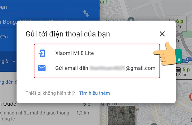 Gửi đến điện thoại.