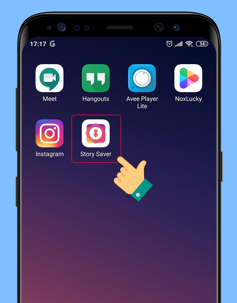 Mở ứng dụng Story Saver for Instagram