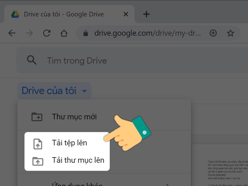 Cách Tải File Ảnh, Up Video Lên Google Drive Trên Điện Thoại, Máy Tính