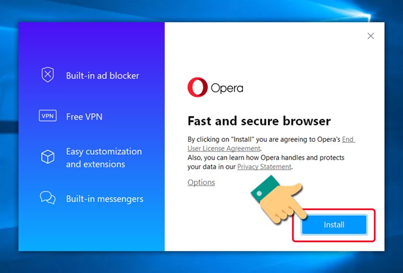 Nhấp Install để c&agrave;i đặt.