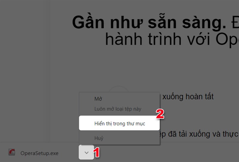 Hiển thị file c&agrave;i đặt trong thư mục đ&atilde; lưu.