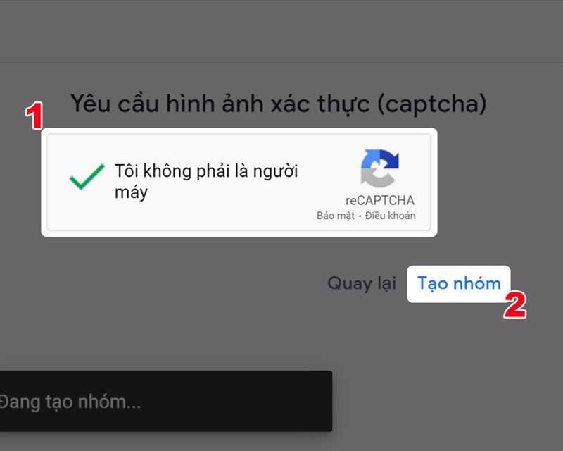 Xác nhận không phải người máy