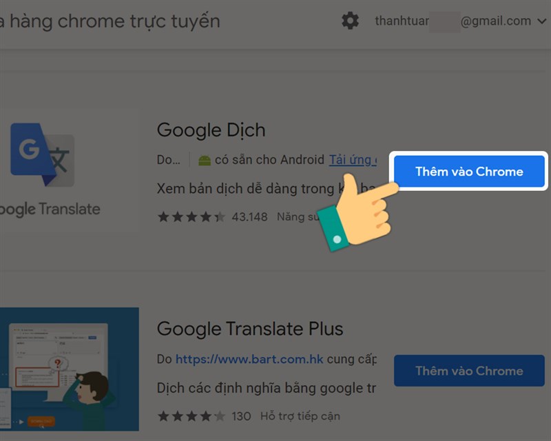 Chọn Thêm vào Chrome