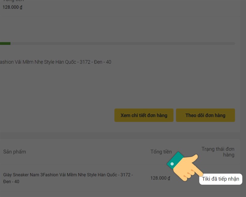 Bạn sẽ thấy t&igrave;nh trạng đơn h&agrave;ng của m&igrave;nh