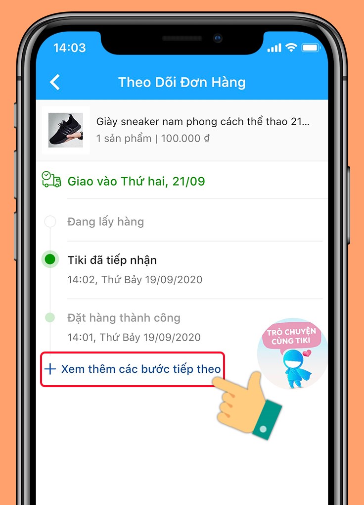 Chọn Xem th&ecirc;m c&aacute;c bước tiếp theo 