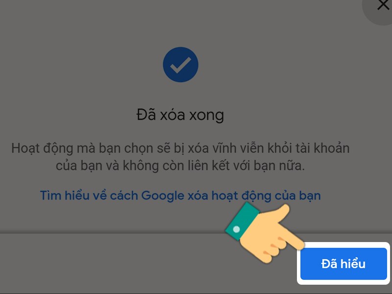 Xóa lịch sử thành công