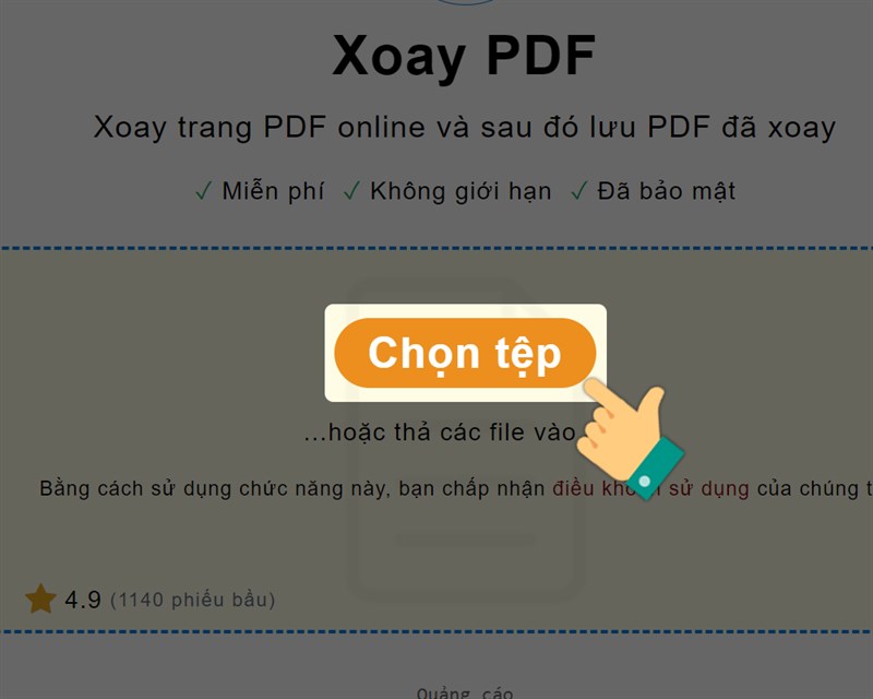 chỉnh khổ giấy ngang trong pdf