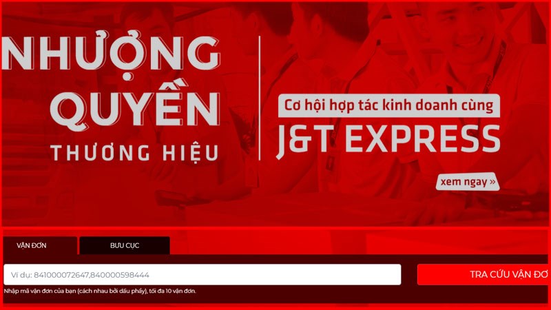 Vị tr&iacute; đơn h&agrave;ng Shopee tr&ecirc;n J&T Express