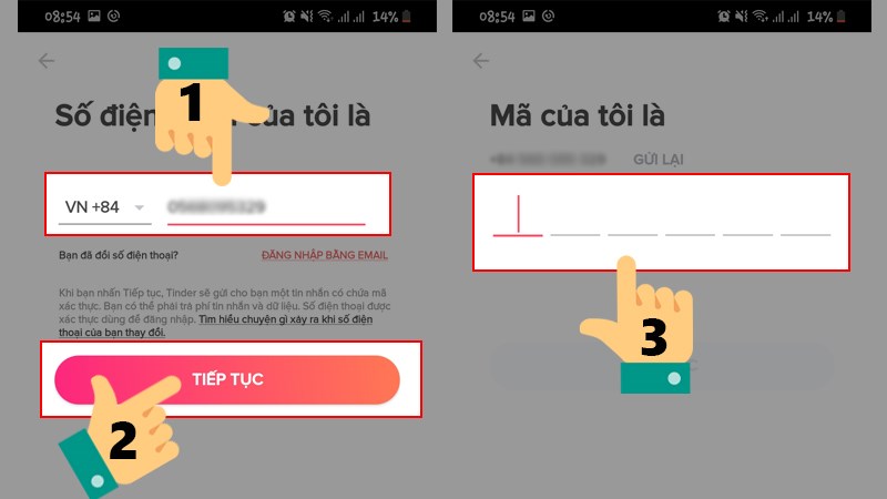 cập nhật số điện thoại