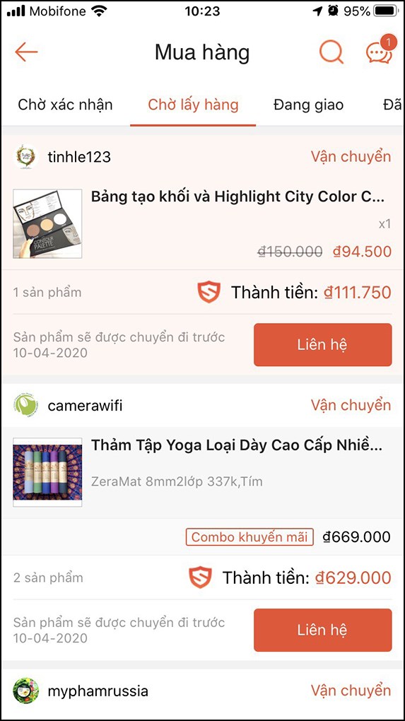 Chờ lấy hàng