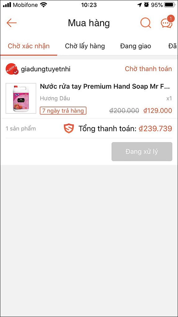 Chờ xác nhận
