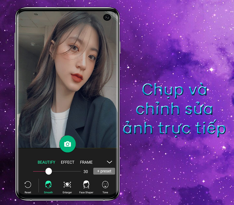 Chụp h&igrave;nh v&agrave; chỉnh sửa ảnh trực tiếp khi chụp