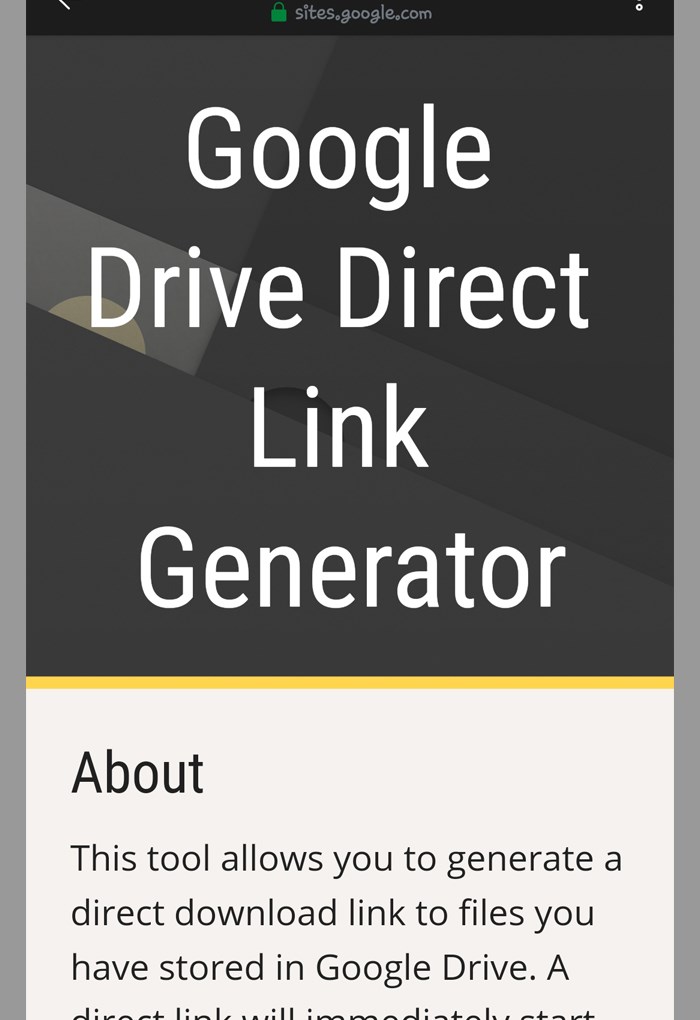 trang web Google Drive Direct Link Generator