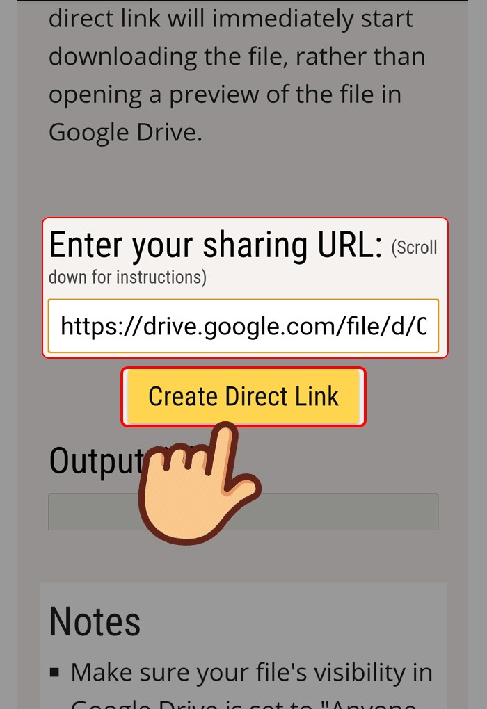 Create Direct Link