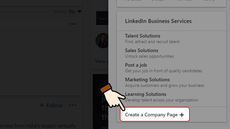 Nhấn chọn tiếp Create a Company Page