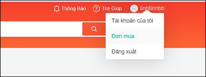 Chọn vào Đơn mua&nbsp;