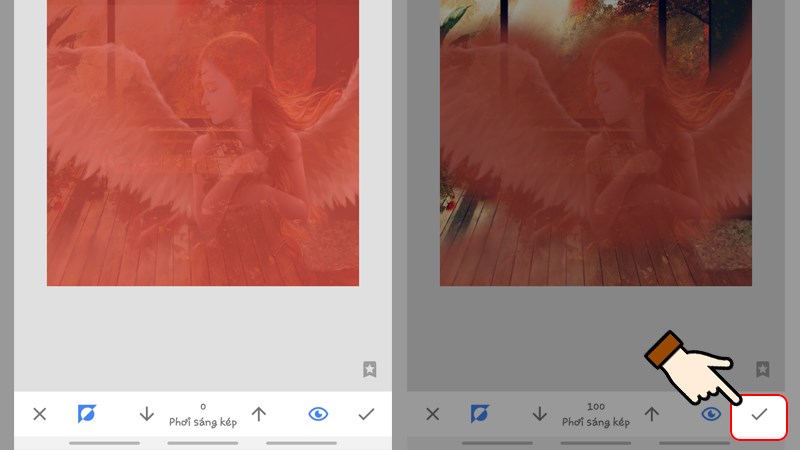 Chỉnh độ phơi s&aacute;ng v&agrave; x&oacute;a c&aacute;c chi tiết kh&ocirc;ng cần thiết