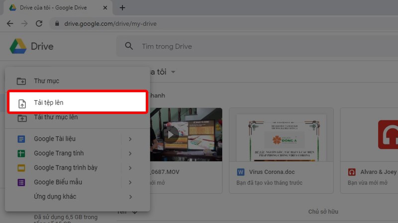 Chọn Tải tệp l&ecirc;n v&agrave; tải file h&igrave;nh ảnh cần chuyển đổi.
