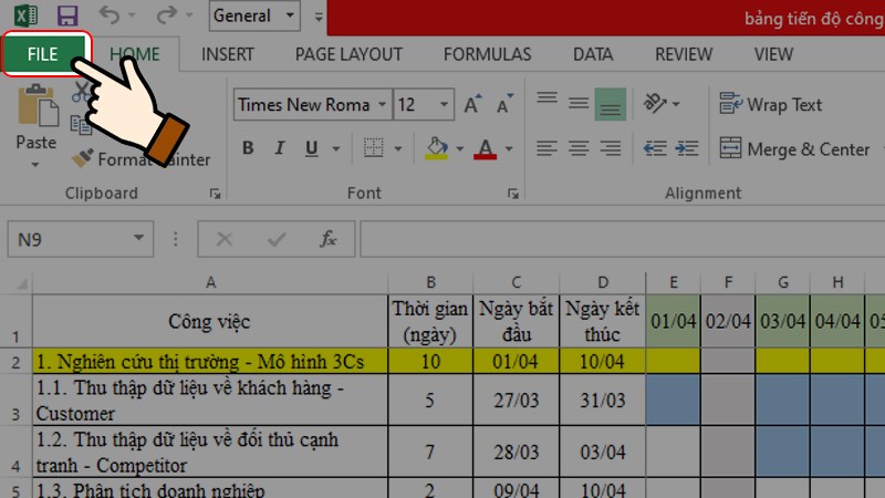 Nhấn chọn File