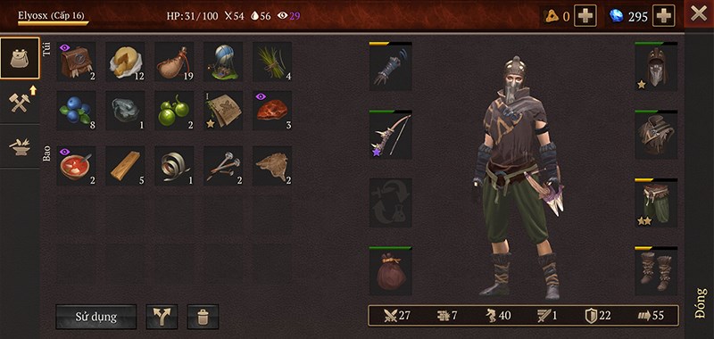 B&ecirc;n cạnh đ&oacute; người chơi c&ograve;n c&oacute; thể mang theo v&ocirc; số đồ đạc kh&aacute;c