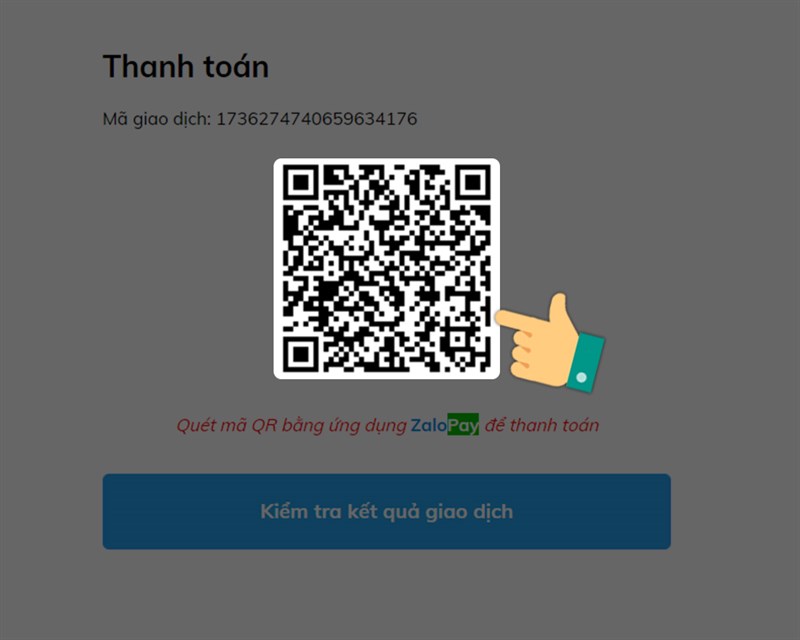 Quét mã QR để thanh toán