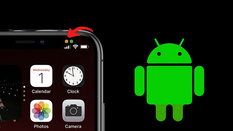 C&aacute;ch đem t&iacute;nh năng chấm xanh, chấm cam tr&ecirc;n iOS 14 l&ecirc;n điện thoại Android