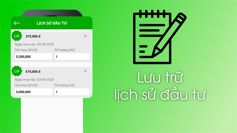 Lưu trữ lịch sử đầu tư