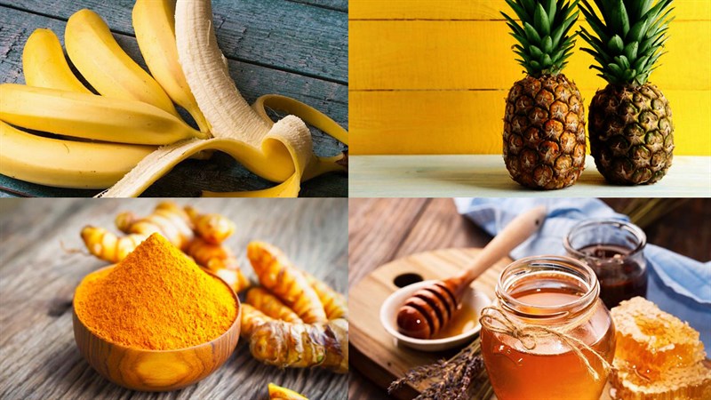 Nguyên liệu món ăn kem nghệ cốt dừa và kem nghệ chuối