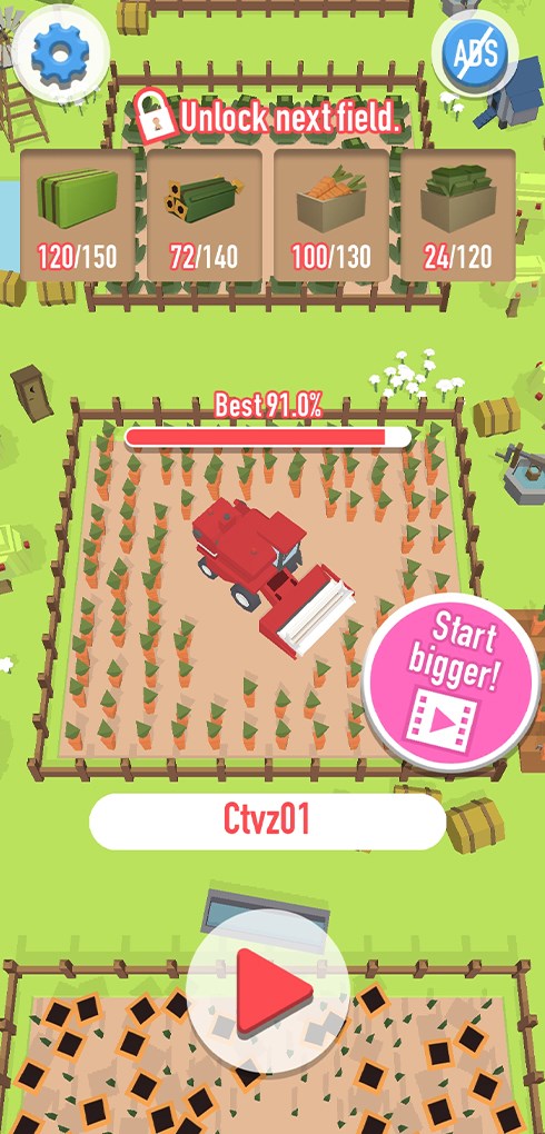 Sau khi ho&agrave;n th&agrave;nh mục ti&ecirc;u người chơi sẽ c&oacute; thể đến n&ocirc;ng trường lớn hơn c&ugrave;ng sự xuất hiện của n&ocirc;ng sản mới