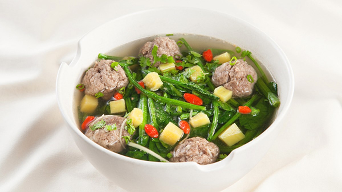 Canh Cải Bó Xôi Chay