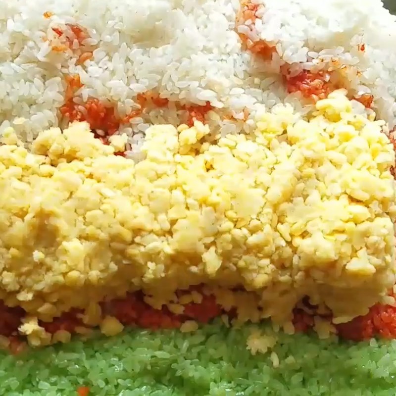 Bước 6 Cuộn xôi Xôi cuộn 3 màu