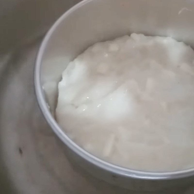Bước 4 Đổ khuôn và hấp bánh Bánh củ năng nước cốt dừa